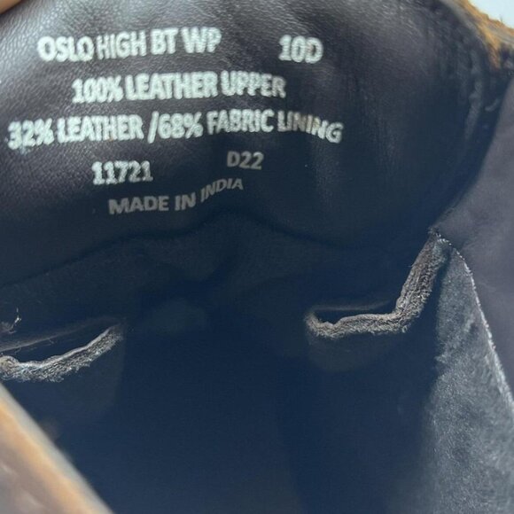 Men's Polo Ralph Lauren Oslo High Waterproof Boots Brown Leather - Picture 10 of 10